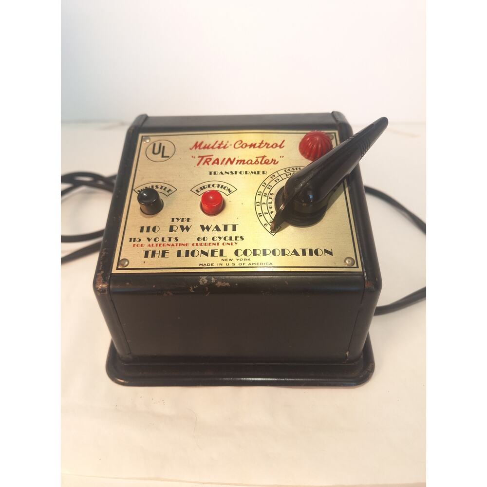 Lionel RW 110 Watt Trainmaster Transformer Tested Works USA- Unmolested original